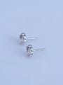 thumb 925 Sterling Silver 18K White Gold Plated Star Earring Setting Stone size: 6*6mm 2