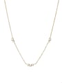 thumb 925 Sterling Silver Cubic Zirconia Irregular Minimalist Necklace 0