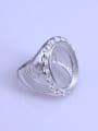 thumb 925 Sterling Silver 18K White Gold Plated Geometric Ring Setting Stone size: 15*20mm 2