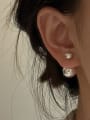 thumb 925 Sterling Silver Bead Geometric Minimalist Stud Earring 2