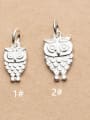 thumb 925 Sterling Silver Owl Charm Height : 16 mm , Width: 9 mm 0