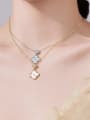 thumb 925 Sterling Silver Shell Clover Dainty Necklace 1