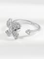 thumb 925 Sterling Silver Cubic Zirconia Rotating Flower Luxury Band Ring 3
