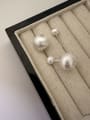thumb 925 Sterling Silver Bead Geometric Minimalist Stud Earring 4