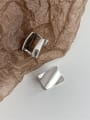 thumb 925 Sterling Silver Square Minimalist Huggie Earring 0
