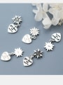 thumb 925 Sterling Silver Heart Flower Charm Height : 12 mm , Width: 10.5 mm 0