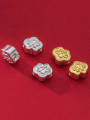 thumb 999 pure silver 3D hard silver electroplating 18K horizontal perforated Ruyi beads 1