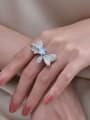 thumb 925 Sterling Silver Cubic Zirconia Butterfly Luxury Band Ring 3