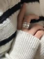 thumb 925 Sterling Silver Geometric Vintage Stackable Ring 2