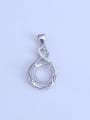thumb 925 Sterling Silver Oval Pendant Setting Stone size: 10*12mm 0