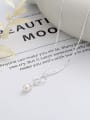 thumb 925 Sterling Silver Freshwater Pearl Water Drop Dainty Necklace 2