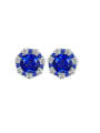 thumb 925 Sterling Silver Cubic Zirconia Round Luxury Cluster Earring 0