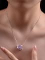 thumb 925 Sterling Silver High Carbon Diamond Geometric Luxury Necklace 1