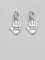 thumb 925 Sterling Silver Hand message Charm 0