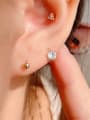 thumb 925 Sterling Silver Cubic Zirconia Geometric Minimalist Huggie Earring 2