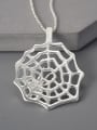thumb 925 Sterling Silver Personalized design national style crawling spider and web Artisan Pendant 2