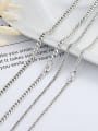 thumb 925 Sterling Silver chain Vintage Link Necklace 1