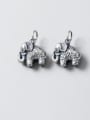 thumb 925 Sterling Silver Elephant Charm Height : 13.5 mm , Width: 14 mm 0