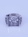 thumb 925 Sterling Silver 18K White Gold Plated Geometric Ring Setting Stone size: 13*13mm 0