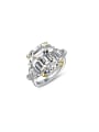 thumb 925 Sterling Silver High Carbon Diamond Geometric Luxury Band Ring 4