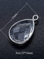thumb Copper Alloy Glass Water Drop Charm Height : 25 mm , Width: 14 mm 1
