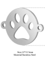 thumb Stainless steel Face Charm Height : 12 mm , Width: 15.5 mm 1