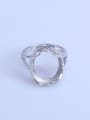 thumb 925 Sterling Silver 18K White Gold Plated Oval Ring Setting Stone size: 12*15 13*16MM 0