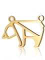 thumb Stainless steel Bear Charm Height : 21 mm , Width: 11 mm 2