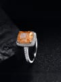 thumb 925 Sterling Silver High Carbon Diamond Geometric Luxury Band Ring 3