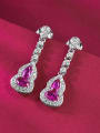 thumb 925 Sterling Silver Cubic Zirconia Gourd Bohemia Cluster Earring 1
