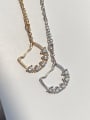 thumb 925 Sterling Silver Rhinestone Cat Gold Dainty Necklace 1