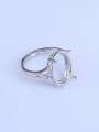 thumb 925 Sterling Silver 18K White Gold Plated Round Ring Setting Stone size: 9*11 10*12 12*16 13*17MM 2