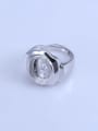 thumb 925 Sterling Silver 18K White Gold Plated Round Ring Setting Stone size: 11.5*14mm 1