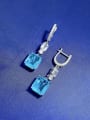 thumb 925 Sterling Silver Cubic Zirconia  Geometric Luxury Cluster Earring 2