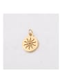 thumb Stainless Steel Round Hollow Sun Polished Small Pendant 0