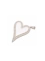 thumb Copper Drip Oil Micro Set Fancy Diamond Heart Pendant 0