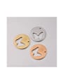 thumb Stainless steel disc electroplating hollow butterfly single hole pendant accessories 1