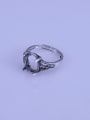 thumb 925 Sterling Silver Geometric Ring Setting Stone size: 9*12mm 1