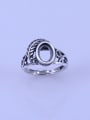 thumb 925 Sterling Silver Oval Ring Setting Stone size: 6*8mm 0