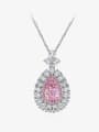 thumb 925 Sterling Silver Cubic Zirconia Water Drop Luxury Necklace 2