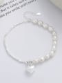 thumb 925 Sterling Silver Freshwater Pearl Heart Minimalist Necklace 3