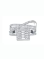 thumb 925 Sterling Silver Cubic Zirconia Geometric Luxury Stackable Ring 0