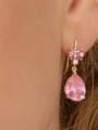 thumb 925 Sterling Silver Cubic Zirconia Water Drop Minimalist Hook Earring 2