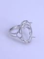 thumb 925 Sterling Silver 18K White Gold Plated Geometric Ring Setting Stone size: 15*19mm 2