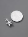 thumb S925 plain silver three-dimensional five-pointed star pendant 1