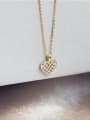 thumb 925 Sterling Silver Rhinestone Heart Dainty Necklace 2