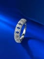 thumb 925 Sterling Silver Cubic Zirconia Hollow  Geometric Vintage Band Ring 1
