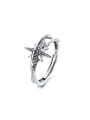 thumb 925 Sterling Silver Star Vintage Band Ring 0