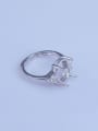 thumb 925 Sterling Silver 18K White Gold Plated Round Ring Setting Stone size: 10*12mm 2