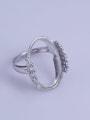 thumb 925 Sterling Silver 18K White Gold Plated Geometric Ring Setting Stone size: 15*25mm 2